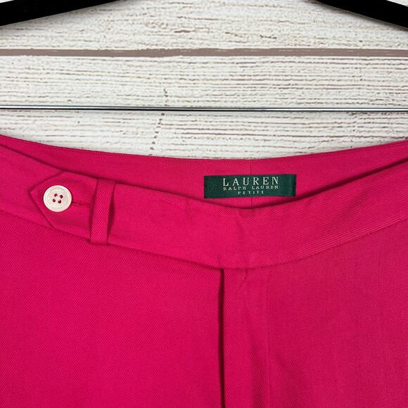 Lauren Ralph Lauren Women's Pink 100% Silk Straight Leg Pants Size 14 Petite - Picture 3 of 10